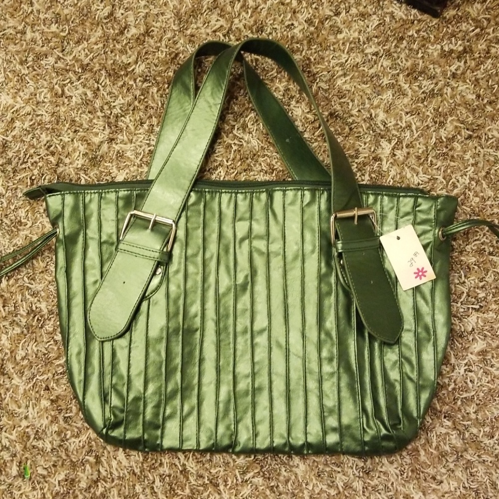 Metallic green purse